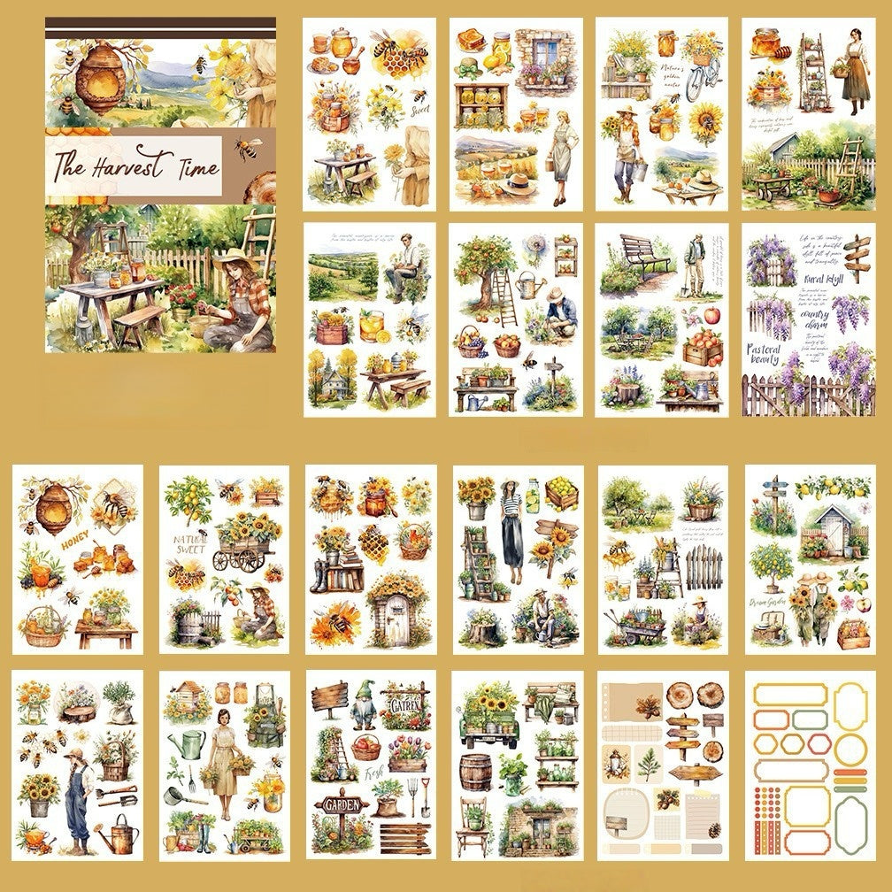 Vintage Countryside Sticker Book