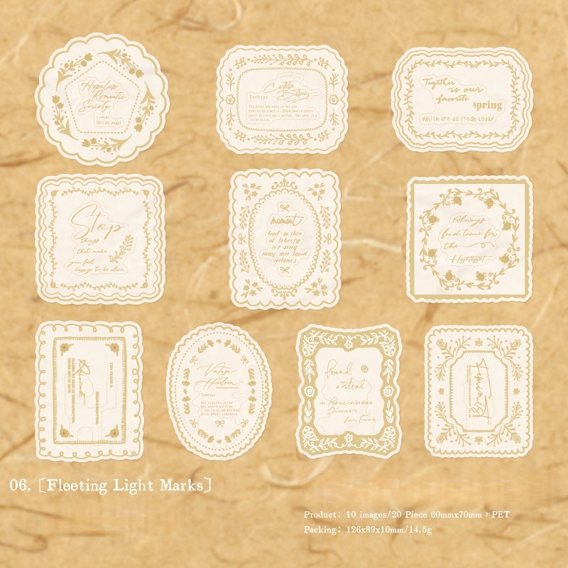 Vintage Typography Frame Stickers