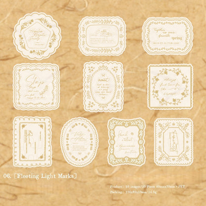 Vintage Typography Frame Stickers