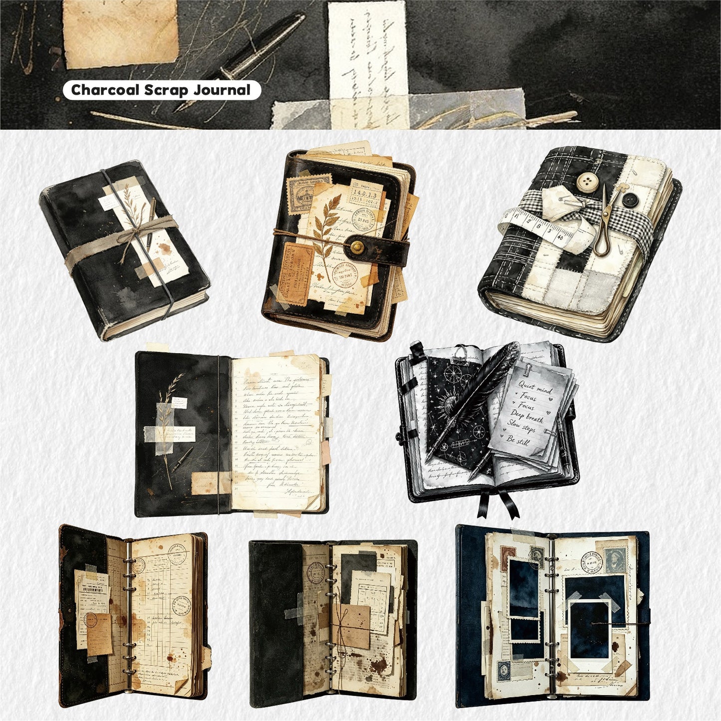 Vintage Books Stickers