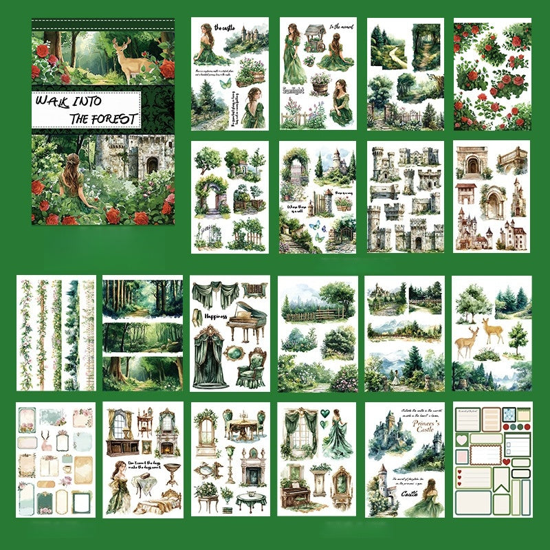 European Vintage Court Sticker Book