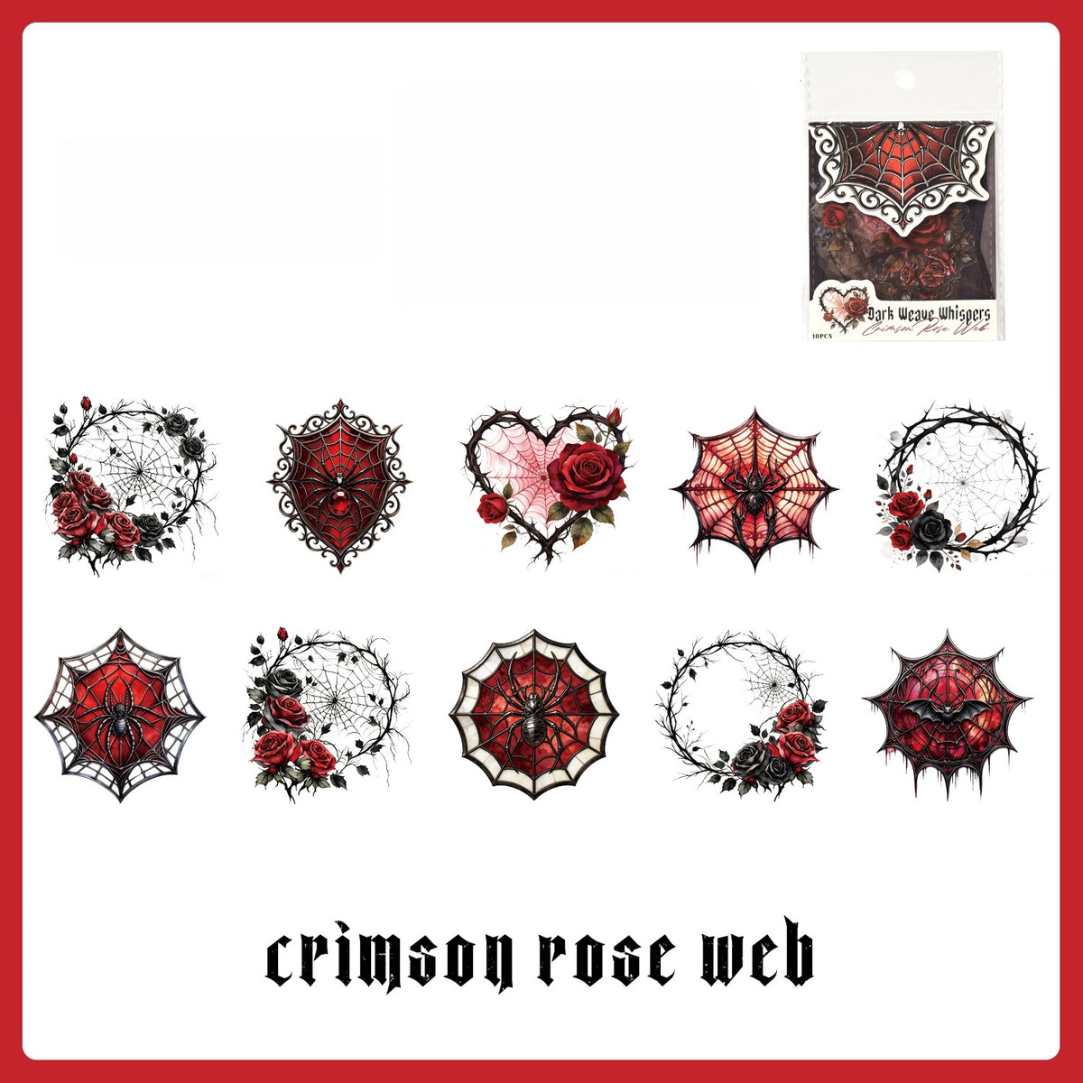 Vintage Spider Web Stickers