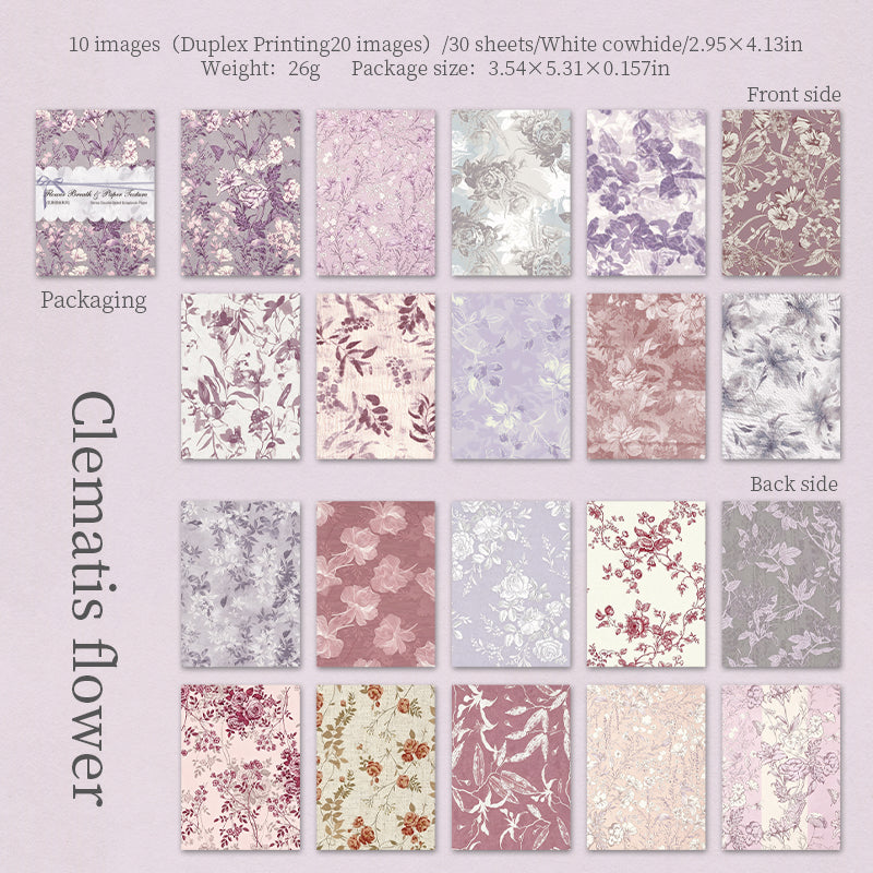 Floral Whisper Textured Papers