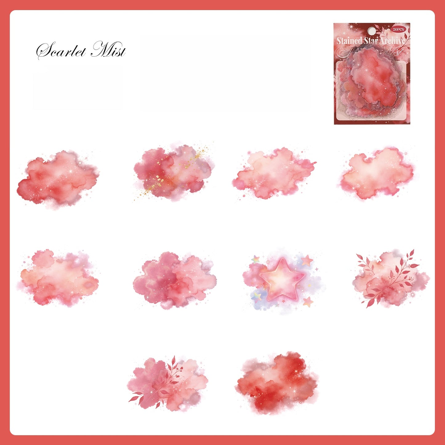 Watercolor Cloud Wash Stickers