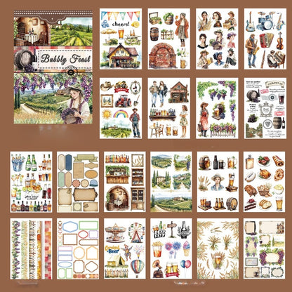 Vintage Countryside Sticker Book