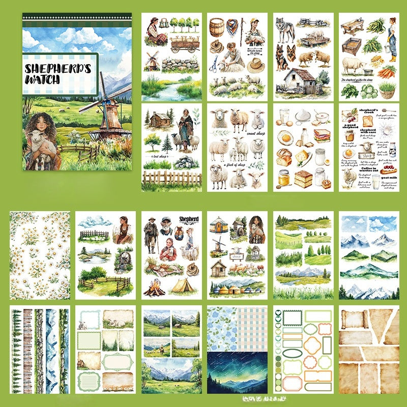 Vintage Countryside Sticker Book