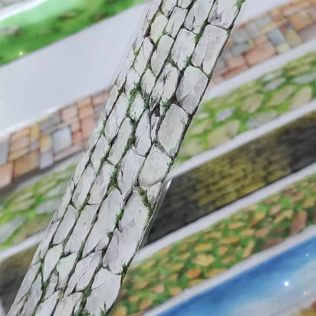 4cm*120cm Vintage Cobblestone Path Tape Collection