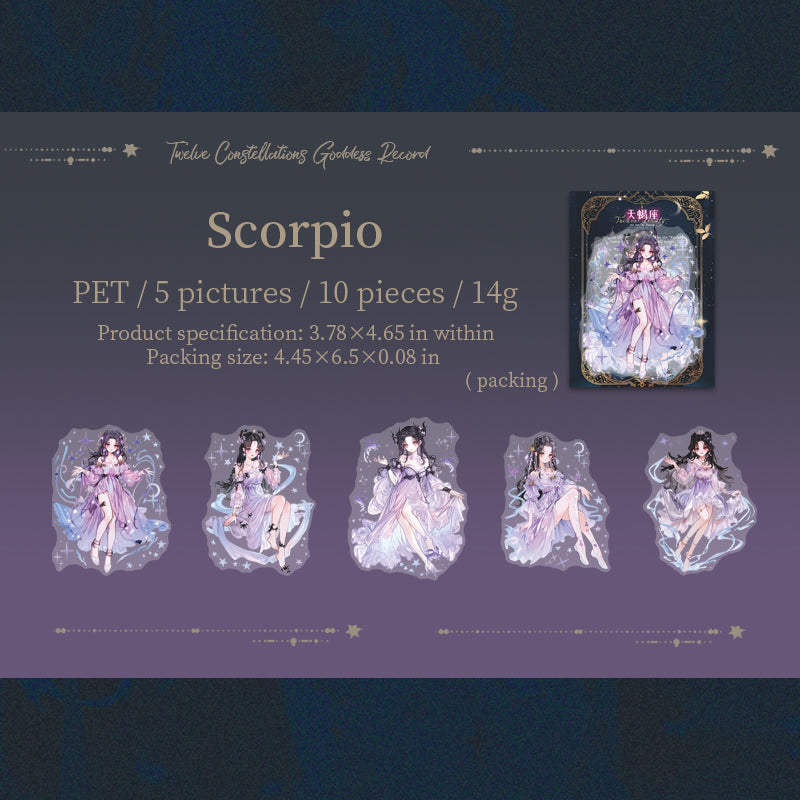 Zodiac Goddess Stickers