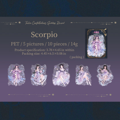 Zodiac Goddess Stickers