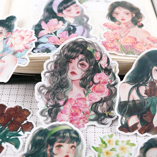 Girl And Flower Sticker Pack