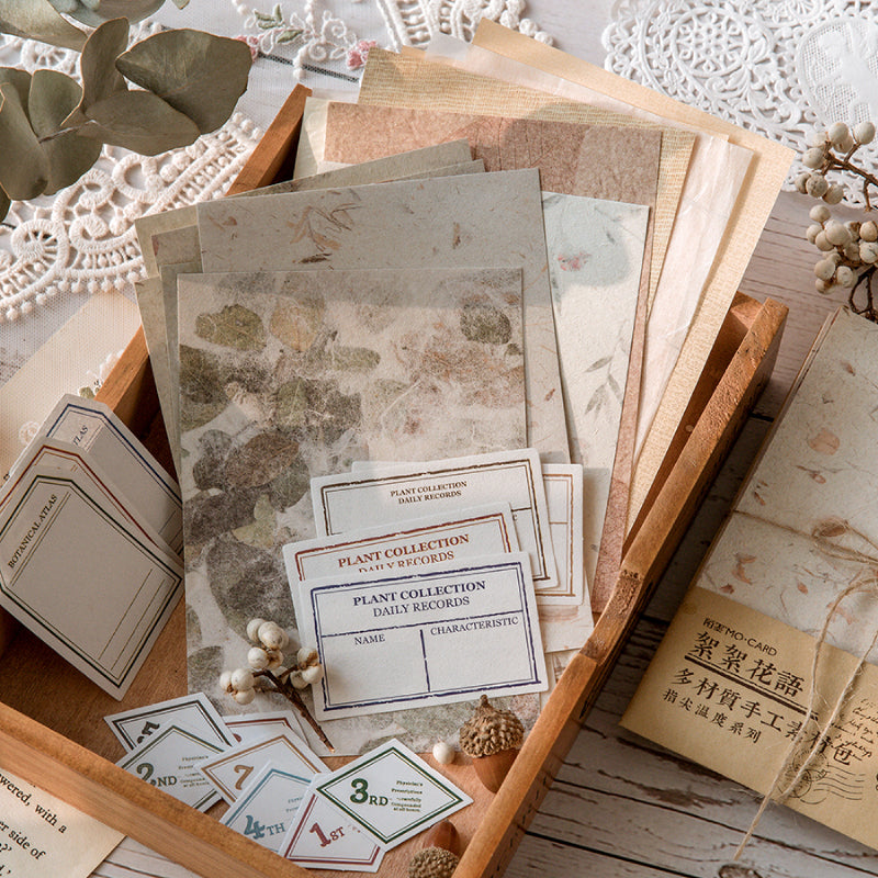 MO CARD Vintage Multi-Material Scrapbook Paper Kit – Doodle